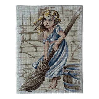 Finished “Cosette” Needlepoint (Unframed). For Sale