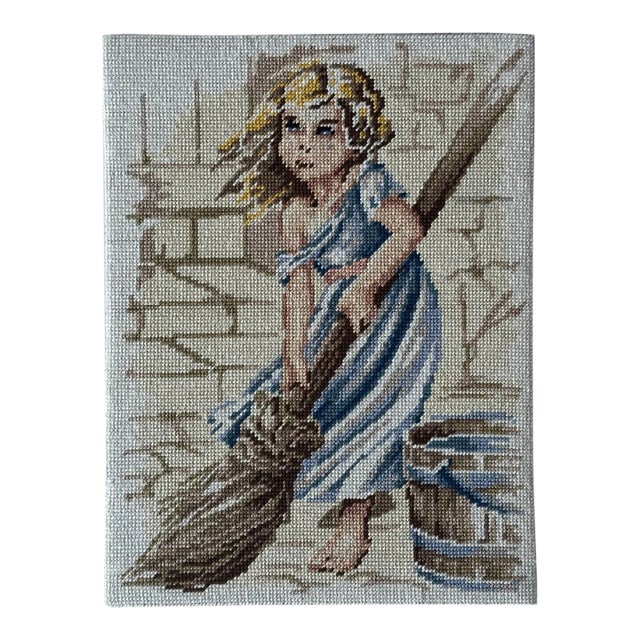 Finished “Cosette” Needlepoint (Unframed). For Sale