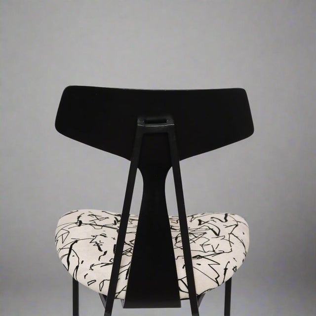 1960s Set of Four Ebonized Modenist Side Chairs For Sale - Image 18 of 18