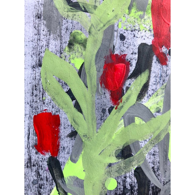 “Dark Garden” Contemporary Original Painting on Paper by CL Auker For Sale - Image 4 of 7
