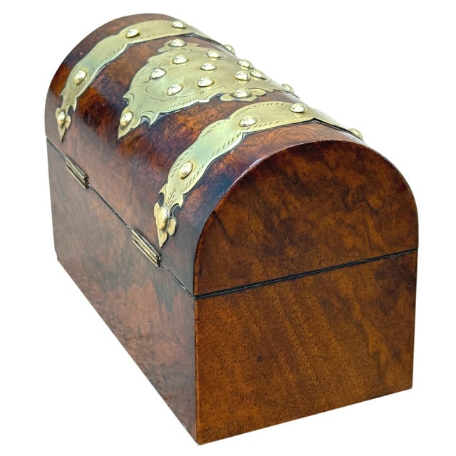 Mid 19th Century Burr Walnut Stationary Box, 1860s For Sale - Image 5 of 11