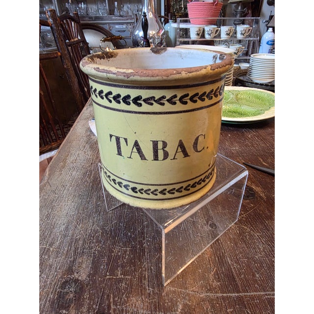 French Yellow Glazed Tobacco Jar For Sale - Image 10 of 10
