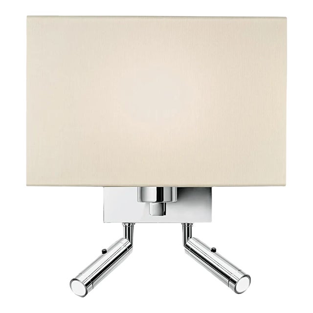 Polished Chrome Wall Light With Shade For Sale