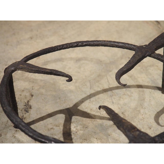 Rustic European 18th Century Hand Forged Iron Cooking Trivet For Sale - Image 3 of 10