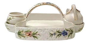 Antique Italian Strawberry Caddy