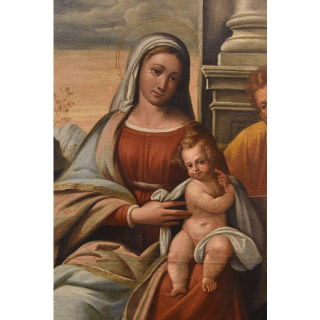 Benvenuto Tisi / Il Garofalo, Holy Family, 1500s-1600s, Oil on Canvas For Sale - Image 10 of 16