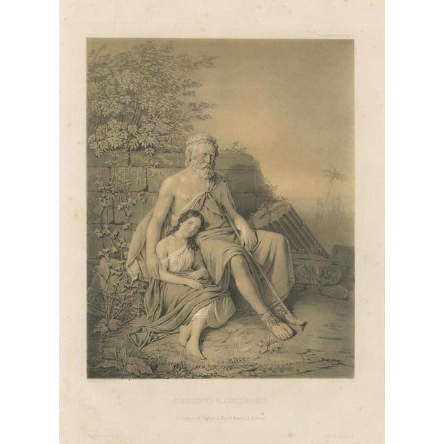 After Pehr Wickenberg, Oedipus and Antigone, Lithograph, 1850 For Sale - Image 3 of 9