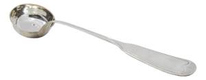 Silver Soup Ladle with Grooves