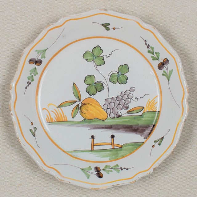 18th Century French Faience Plates Set of 4 For Sale - Image 4 of 6