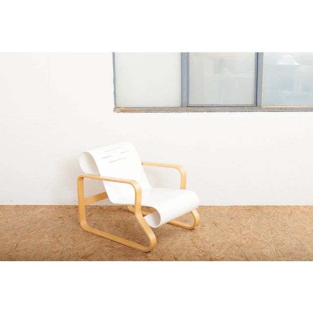 Model 41 Lounge Chair in Bent Birch and Plywood by Alvar Aalto, 2002 For Sale - Image 11 of 12