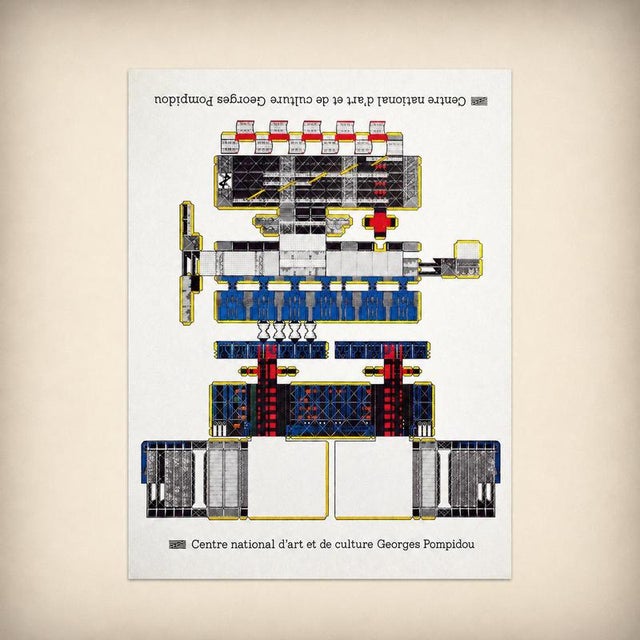 Contemporary Jean Widmer, Centre Georges Pompidou, 1977, Poster For Sale - Image 3 of 3