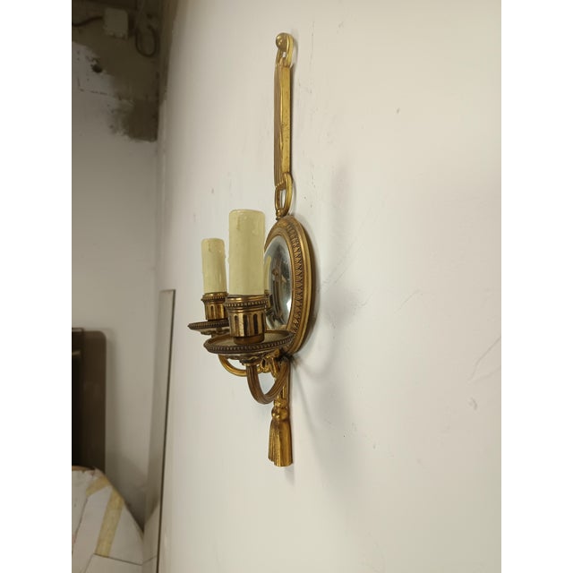 Vintage Bronze Wall Lights by Henri Petitot, 1950s, Set of 4 For Sale - Image 6 of 18