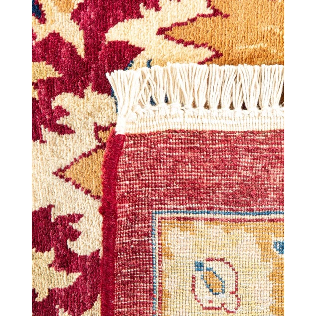 2000 - 2009 Mogul, One-of-a-Kind Hand-Knotted Area Rug in Red, 8' 0" x 10' 1" For Sale - Image 5 of 8