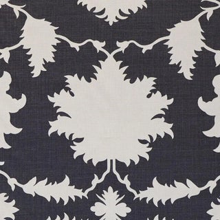 Schumacher X Mary Mcdonald Garden Of Persia Fabric in Charcoal For Sale