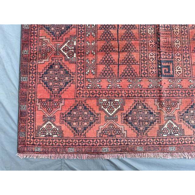 Rust Parda Hand-Knotted Wool Rug - 7'7" X 5'4" For Sale - Image 6 of 12
