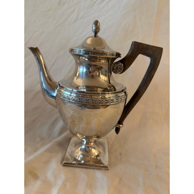 French Late 19th Century French Sterling Silver Coffee/Tea Pot & Sugar Bowl – 2 Pieces For Sale - Image 3 of 15