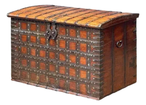 Large Rajasthan Trunk of Iron-Bound Hardwood - British Colonial India 'The Raj'