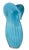 Mid 20th Century Art Glass Aqua Blue Vase Crescent Clam Lip Fluted Vase For Sale - Image 5 of 17