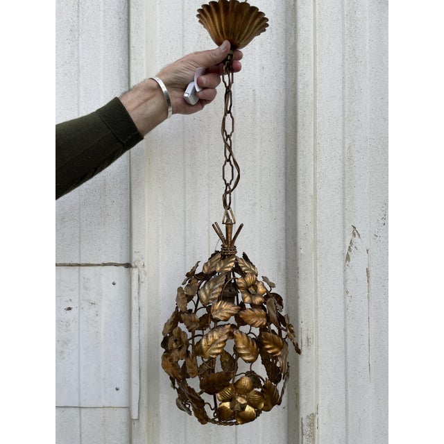 Brass Chandelier, 1950s For Sale - Image 3 of 15