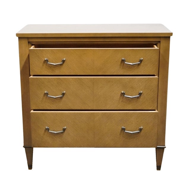 Late 20th Century Century Furniture Italian Mediterranean 34" Three Drawer Chest Nightstand 7212/356 For Sale - Image 5 of 11