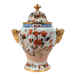 English Imari Porcelain Potpourri Vase and Cover, Possibly Coalport, Circa 1820-35