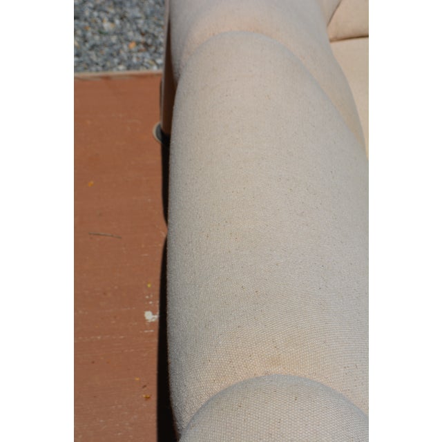 Post Modern Cream Tan Oatmeal Cassina Maralunga Couch Attributed to Vico Magistretti For Sale - Image 10 of 18