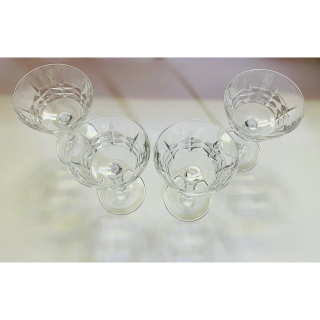 Cristal d' Arques Late 20th Century Cristal D’Arques “Chateaudun”Champagne Glasses- Set of 4 For Sale - Image 4 of 10
