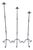 Hand Forged Iron Candelabra Set of 3 (93-113cm) Antique Copper Finish Twisted Stem Floor Set For Sale