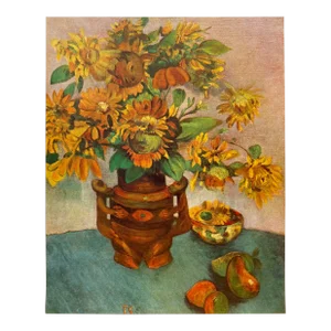Paul Gauguin Vintage 1949 Postimpressionist Lmtd Edtn French Fine Art Lithograph Print " Soleils Dans Un Vase " 1901