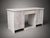 Wood Late 20th Century Coastal Breeze Whitewashed Double Pedestal Desk With File Drawers – Solid Pine 57” W For Sale - Image 7 of 9