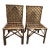 1960s Pair of Vintage Weaved Rattan Dining Chairs For Sale