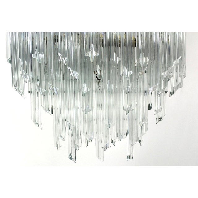 Camer Mid-Century Modern Murano Chandelier Glass Prisms Light Fixture For Sale - Image 9 of 9