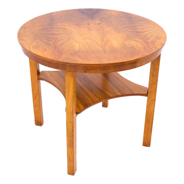 Art Deco Round Table, Poland, 1950 For Sale