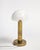 Early 21st Century Brass Table Lamp With Frosted Glass Dome Shade For Sale - Image 5 of 7