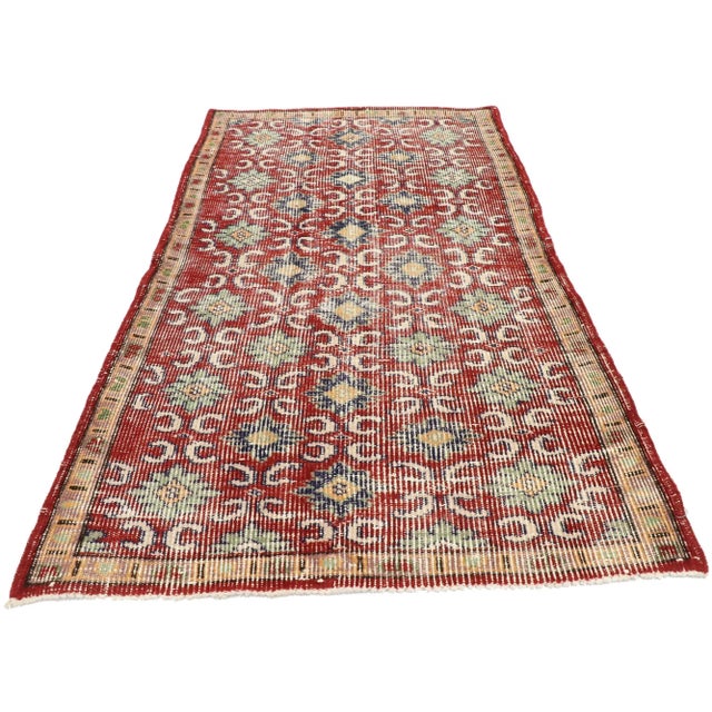 Modern Vintage Turkish Sivas Rug - 02'08 x 04'07 For Sale - Image 3 of 9