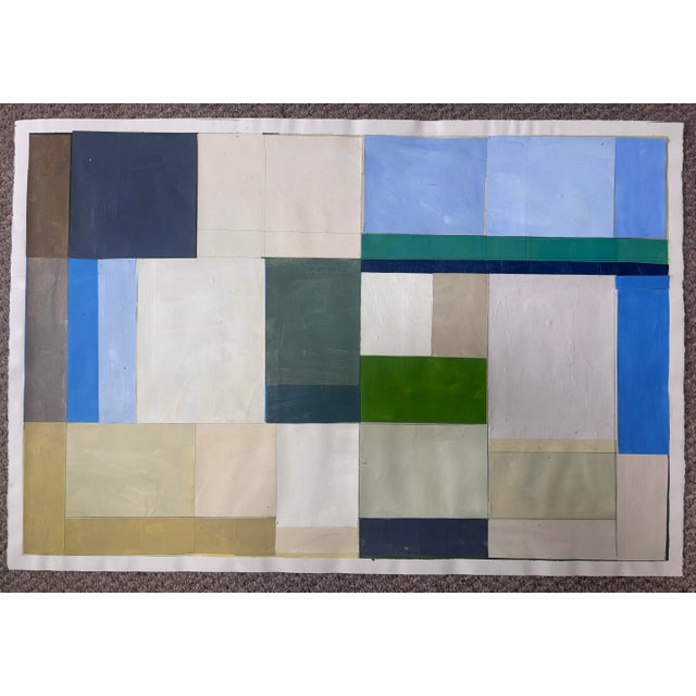 Discover the allure of contemporary art with this stunning 30x44.5" original collage painting, expertly crafted to bring...