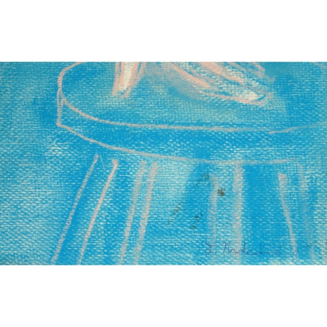 Pink Standing Nude Bay Area Figurative Drawing by Louis Nadalini 1987 For Sale - Image 4 of 4