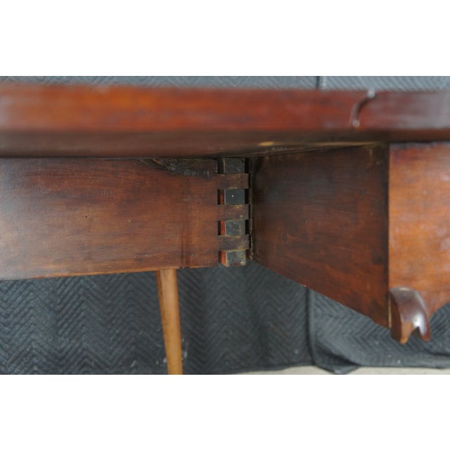 Antique 18th C. George III Solid Cherry Drop Leaf Dining Breakfast Table Console For Sale - Image 11 of 14