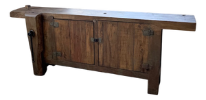 Large Antique Oak Workbench, 1900s
