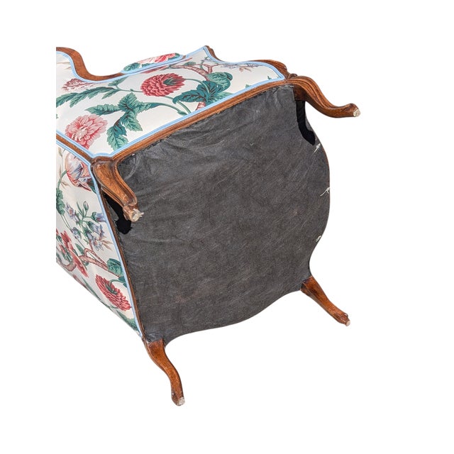 Late 20th Century Early 20th Century French Country Louis XV Style Carved Walnut Bergere Chair For Sale - Image 5 of 5