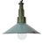 Industrial Petrol Enamel Military Pendant Lamp with Cast Aluminium Top, 1960s For Sale