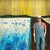 Paul Bowen Vintage 1990's Provincetown Modernist " Untitled Blue Trees " Original Signed Framed Mixed Media Painting For Sale In Kansas City - Image 6 of 18