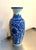 Chinese Chinese Blue & White Fluted Tall Vase For Sale - Image 3 of 3