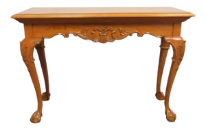 Chippendale Style Inlaid Pine Console Table