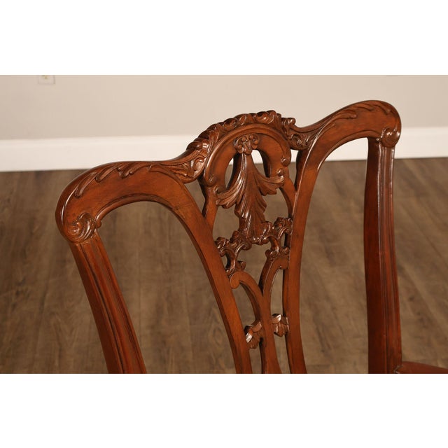 2020s Scarborough House Chippendale Style Pair Of Mahogany Armchairs For Sale - Image 5 of 18