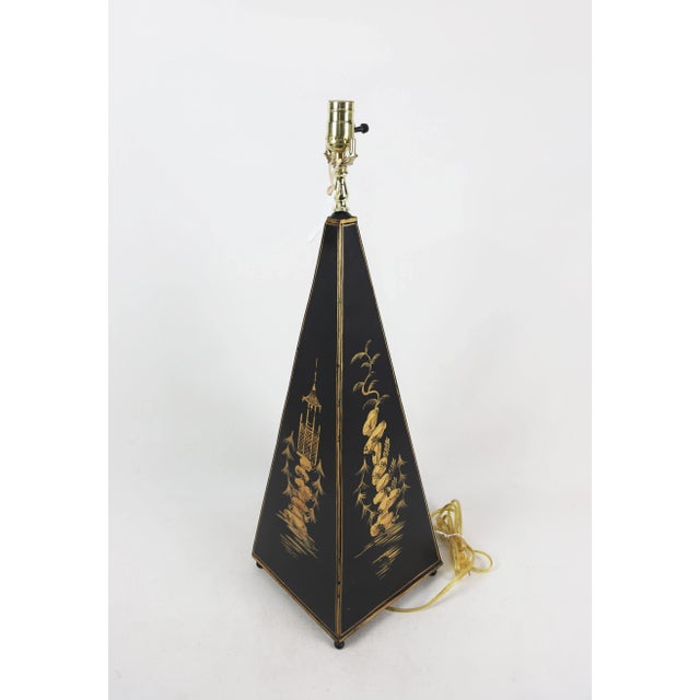 1980s Chinoiserie Obelisk Desk Lamp For Sale - Image 4 of 8