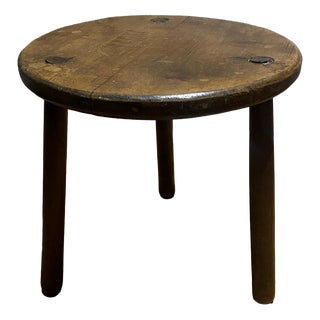 Scandinavian Brutalist Stool, 1950s For Sale