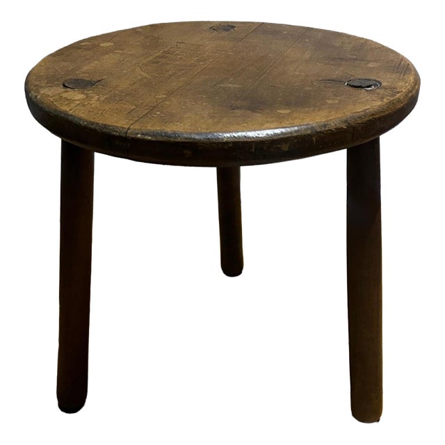 Scandinavian Brutalist Stool, 1950s For Sale
