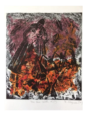 Barbara Wagner "You Live With It II" Abstract on Somerset Paper 2019