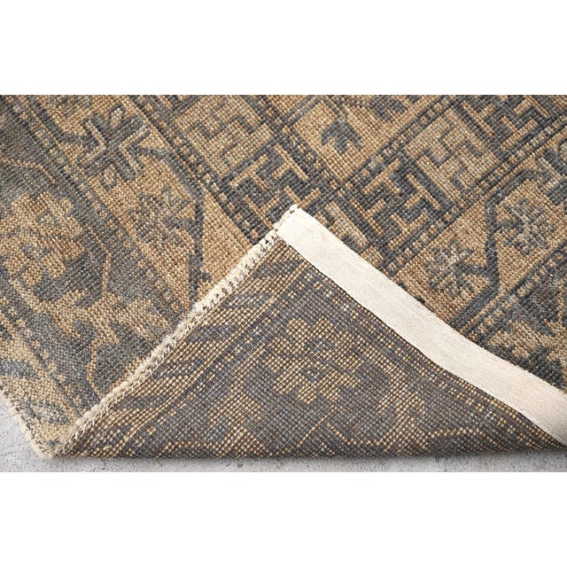 10x14 Afghan Hand-Knotted Samarkand Khotan Pomegranate Wool Rug in Gold & Grey For Sale - Image 9 of 9